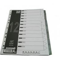 Chia file nhựa 1 màu đánh số 1-12