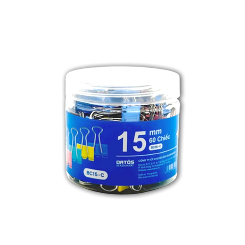 Kẹp sắt màu Batos 15mm (60c/hộp)