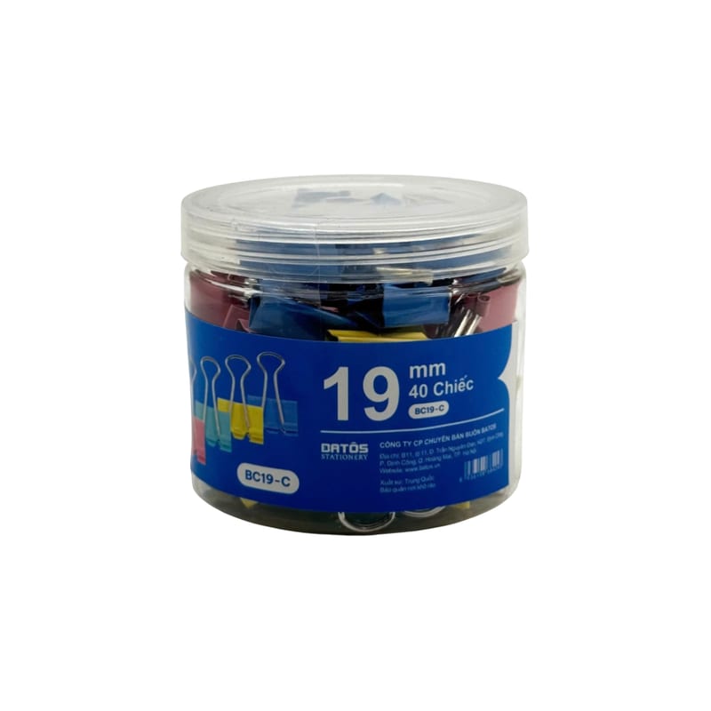Kẹp sắt màu Batos 19mm (40c/hộp)