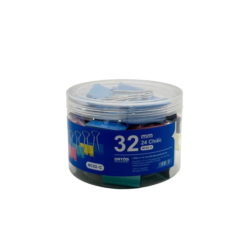Kẹp sắt màu Batos 32mm (24c/hộp)