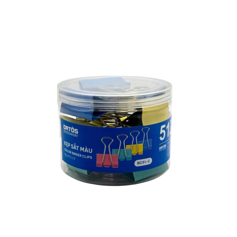 Kẹp sắt màu Batos 51mm (12c/hộp)