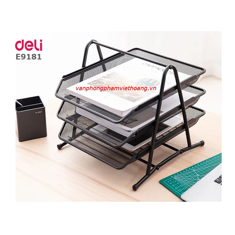 Khay 3 tầng sắt Deli E9181