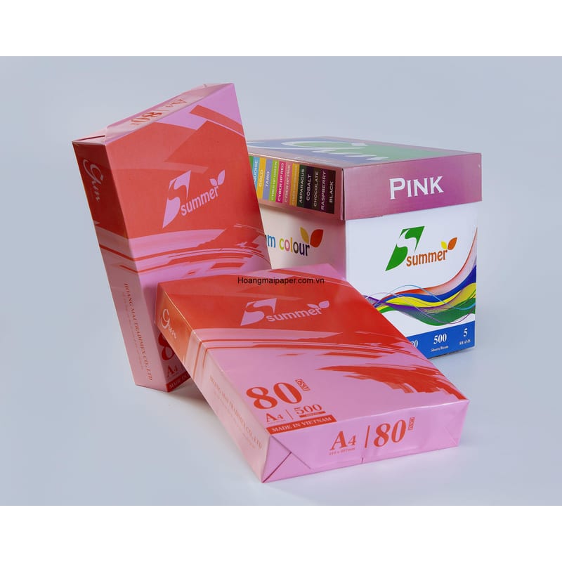 Giấy in A4 Hồng ĐL80