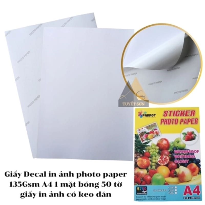 Giấy in ảnh 1 mặt K.M A4 -135g