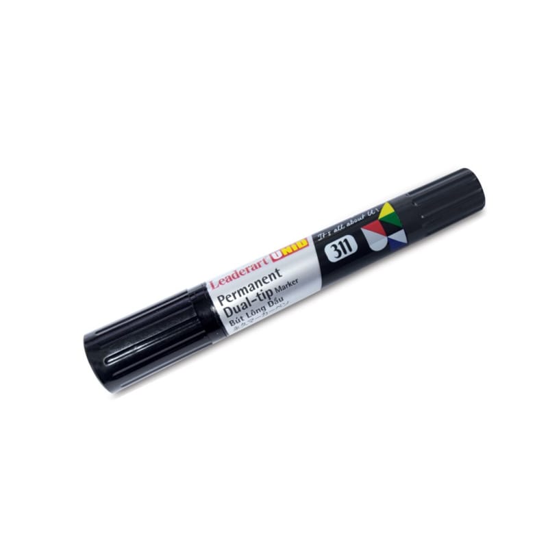 Bút lông dầu 2 đầu cỡ lớn LA311 Đen