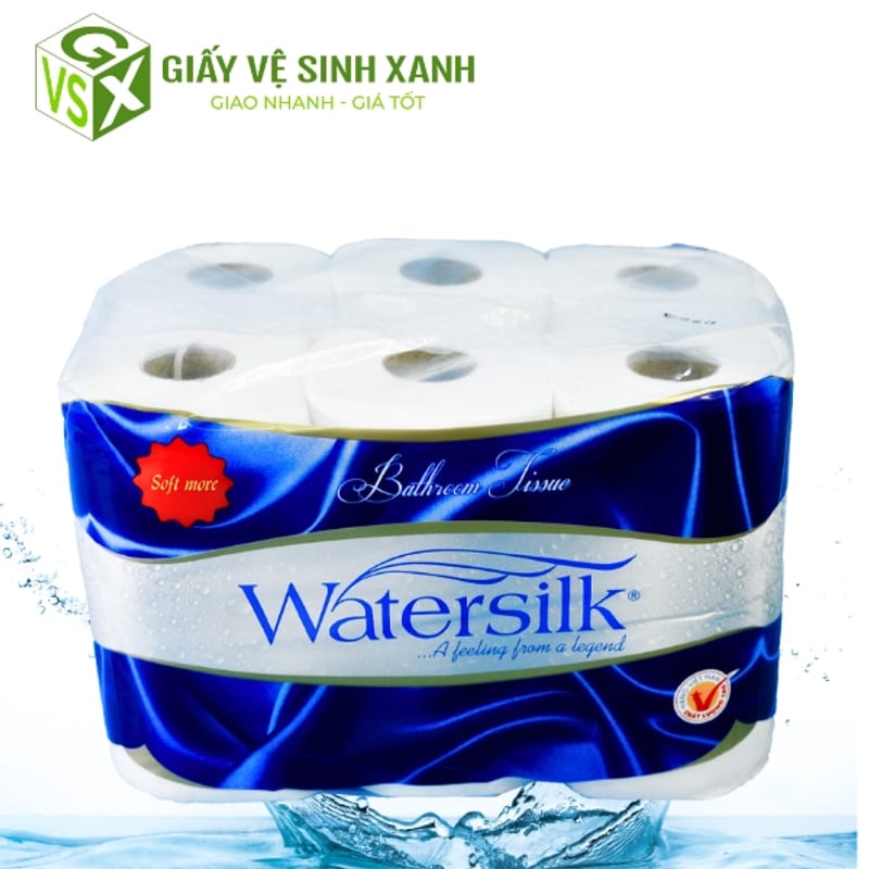 Giấy vệ sinh WaterSilk (12 cuộn/dây)