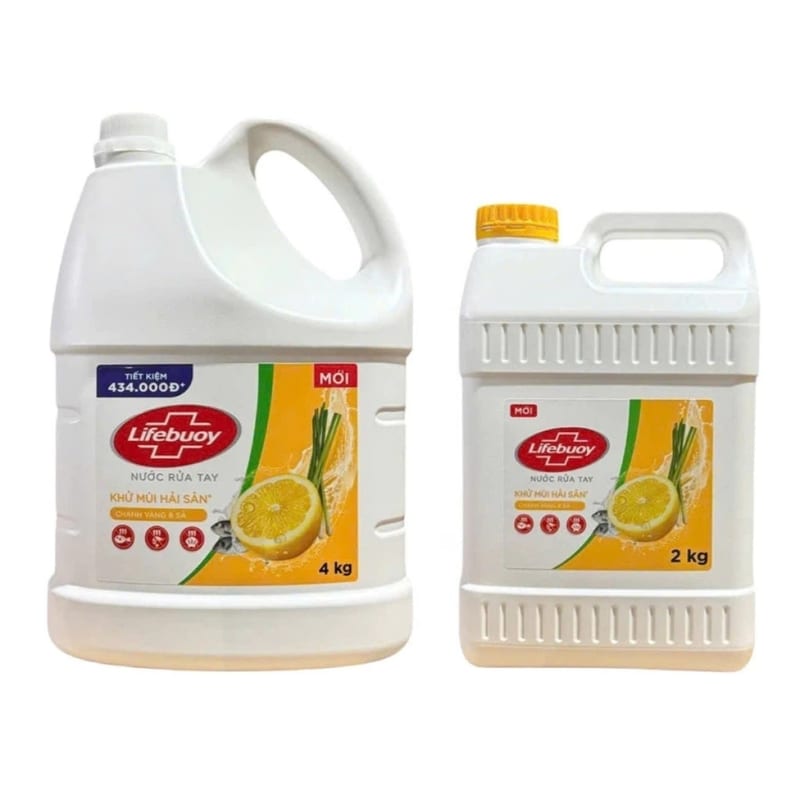 NRT Lifebuoy Vitamin Chanh Sả Khử Mùi 4kg/3 can