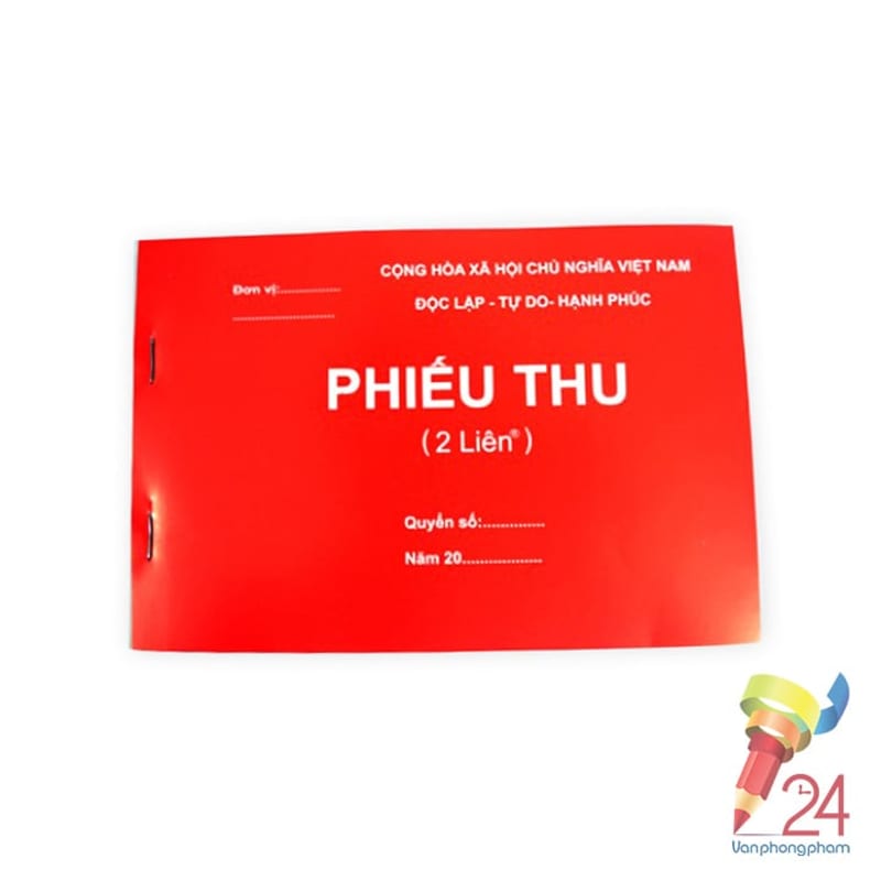 Phiếu Thu 2 liên Carbon