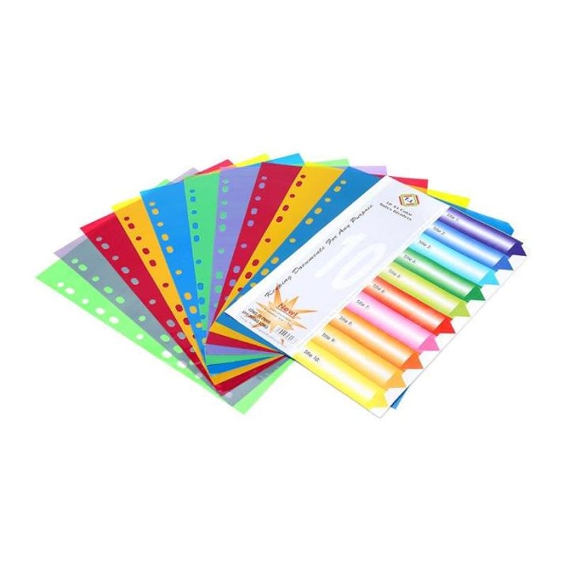Chia file nhựa 10 màu (Ko số)